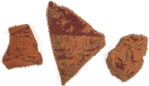 Fragmente eines römischen Luxusgeschirres (terra sigillata)